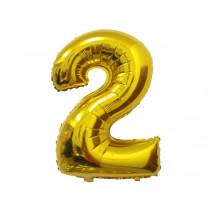 Number 2 Gold Foil Balloon 40 inch