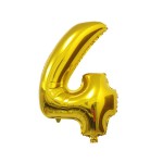 Number 4 Gold Foil Balloon 40 inch