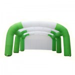 Triple Sunshade Arch Multi-arch Tent Inflatable Rainbow Gate Tent for Wedding